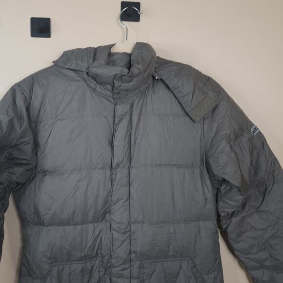 Kazhumi Full Zip Quilted Puffer Coat with Hood in Taupe Size S - Picture 2 of 13